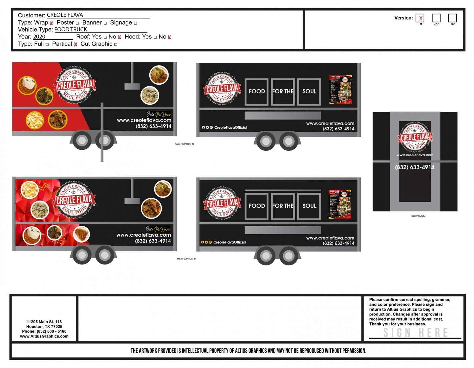 Trailer Wrap Mockup - CREOLE FLAVA