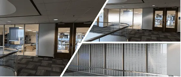Harris Central Appraisal District Frosted Vinyl Graphics Before After