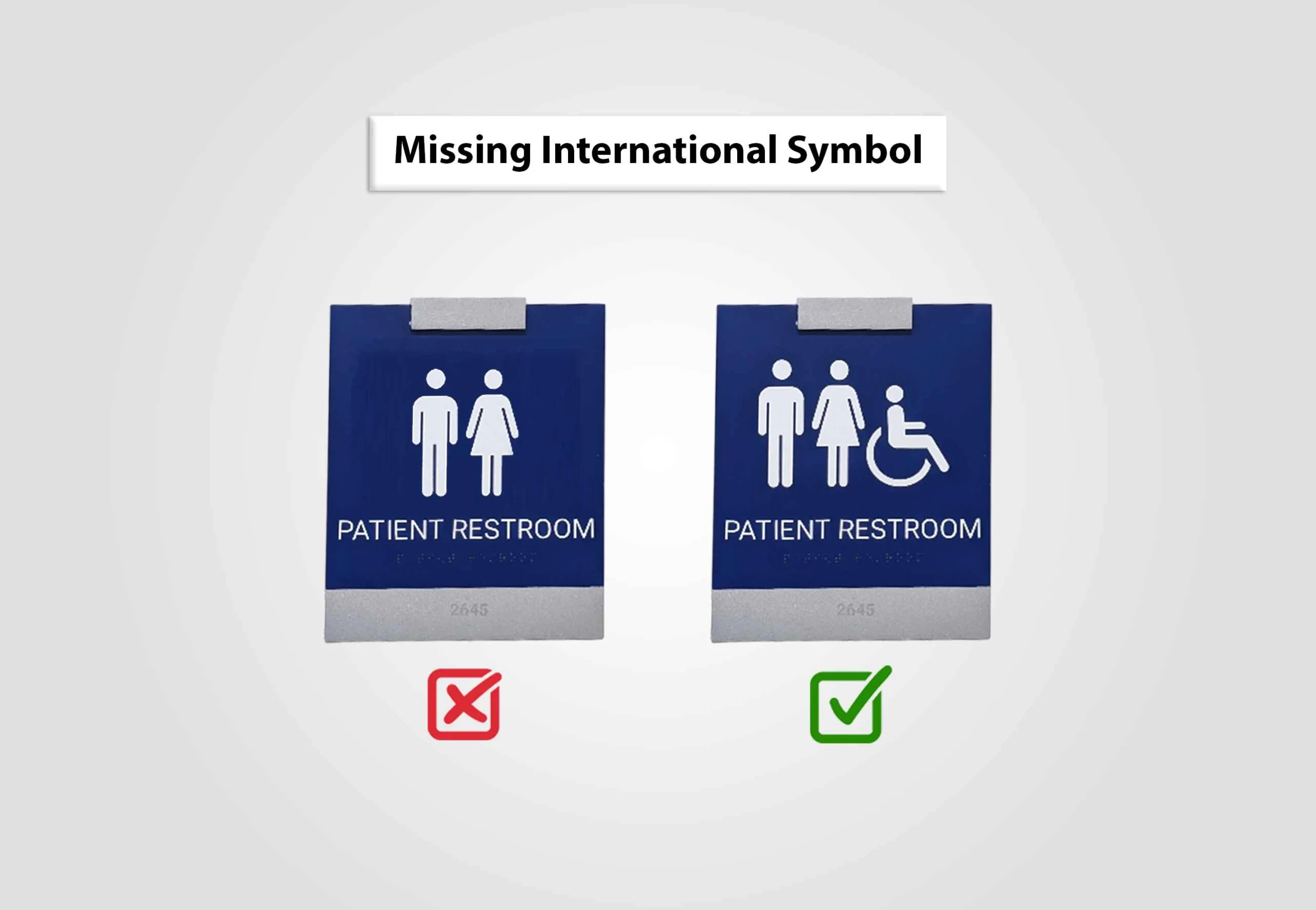 ADA Signage Violation Missing International Symbol