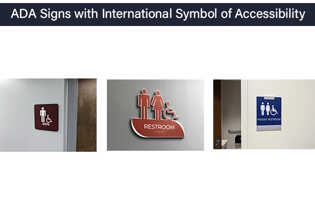 ADA signage for hospitals showing International Symbol of Accessibility